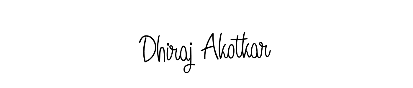Use a signature maker to create a handwritten signature online. With this signature software, you can design (Angelique-Rose-font-FFP) your own signature for name Dhiraj Akotkar. Dhiraj Akotkar signature style 5 images and pictures png