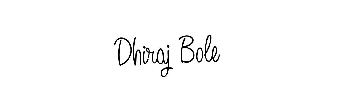 Use a signature maker to create a handwritten signature online. With this signature software, you can design (Angelique-Rose-font-FFP) your own signature for name Dhiraj Bole. Dhiraj Bole signature style 5 images and pictures png