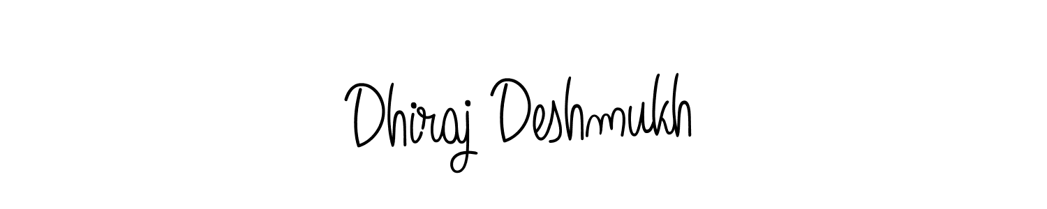 Design your own signature with our free online signature maker. With this signature software, you can create a handwritten (Angelique-Rose-font-FFP) signature for name Dhiraj Deshmukh. Dhiraj Deshmukh signature style 5 images and pictures png