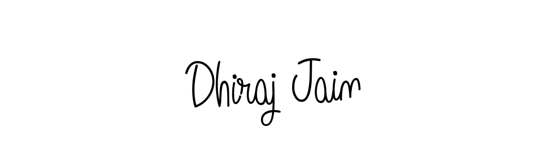 The best way (Angelique-Rose-font-FFP) to make a short signature is to pick only two or three words in your name. The name Dhiraj Jain include a total of six letters. For converting this name. Dhiraj Jain signature style 5 images and pictures png