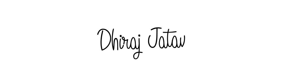 The best way (Angelique-Rose-font-FFP) to make a short signature is to pick only two or three words in your name. The name Dhiraj Jatav include a total of six letters. For converting this name. Dhiraj Jatav signature style 5 images and pictures png