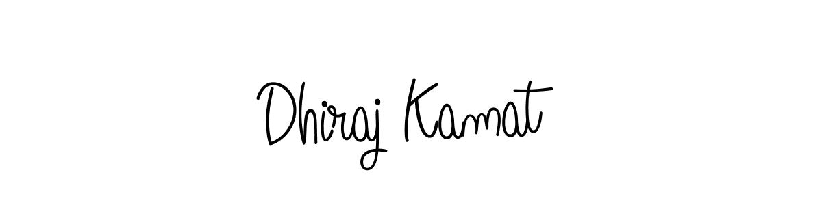 Design your own signature with our free online signature maker. With this signature software, you can create a handwritten (Angelique-Rose-font-FFP) signature for name Dhiraj Kamat. Dhiraj Kamat signature style 5 images and pictures png