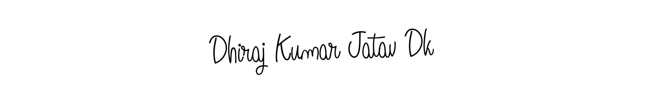 The best way (Angelique-Rose-font-FFP) to make a short signature is to pick only two or three words in your name. The name Dhiraj Kumar Jatav Dk include a total of six letters. For converting this name. Dhiraj Kumar Jatav Dk signature style 5 images and pictures png