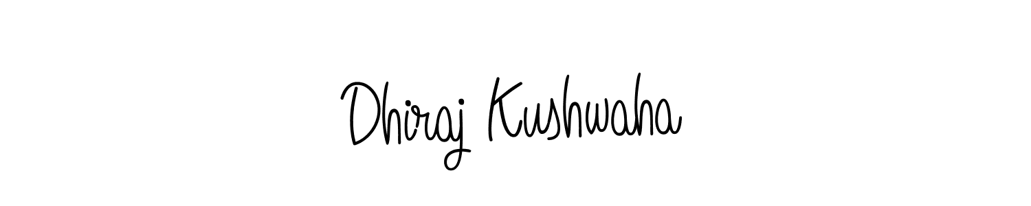 Also we have Dhiraj Kushwaha name is the best signature style. Create professional handwritten signature collection using Angelique-Rose-font-FFP autograph style. Dhiraj Kushwaha signature style 5 images and pictures png