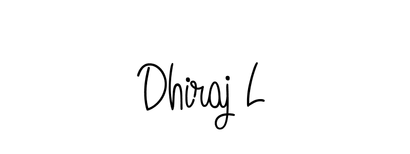 How to Draw Dhiraj L signature style? Angelique-Rose-font-FFP is a latest design signature styles for name Dhiraj L. Dhiraj L signature style 5 images and pictures png