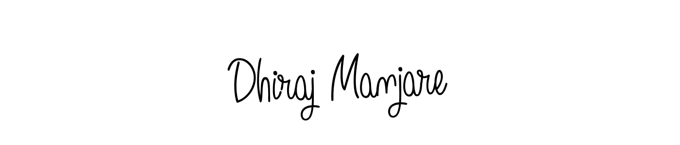 Create a beautiful signature design for name Dhiraj Manjare. With this signature (Angelique-Rose-font-FFP) fonts, you can make a handwritten signature for free. Dhiraj Manjare signature style 5 images and pictures png
