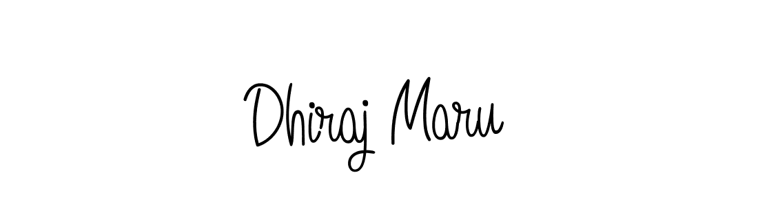 Design your own signature with our free online signature maker. With this signature software, you can create a handwritten (Angelique-Rose-font-FFP) signature for name Dhiraj Maru. Dhiraj Maru signature style 5 images and pictures png