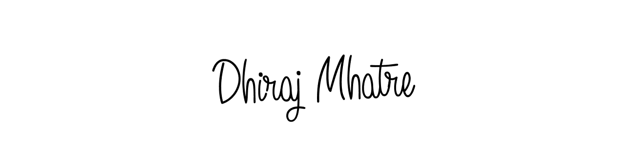 Use a signature maker to create a handwritten signature online. With this signature software, you can design (Angelique-Rose-font-FFP) your own signature for name Dhiraj Mhatre. Dhiraj Mhatre signature style 5 images and pictures png