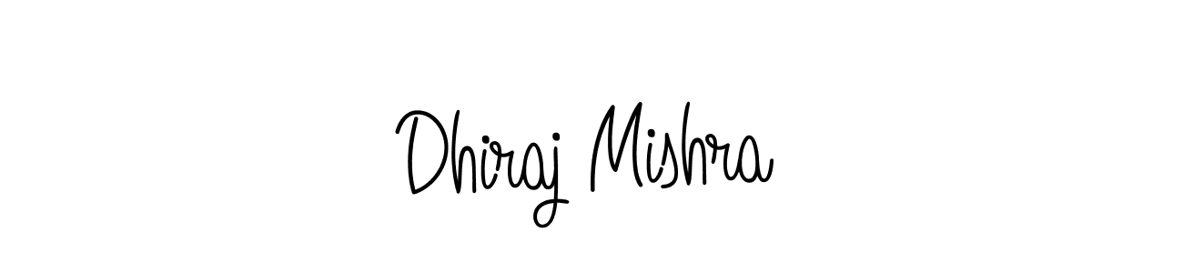 The best way (Angelique-Rose-font-FFP) to make a short signature is to pick only two or three words in your name. The name Dhiraj Mishra include a total of six letters. For converting this name. Dhiraj Mishra signature style 5 images and pictures png