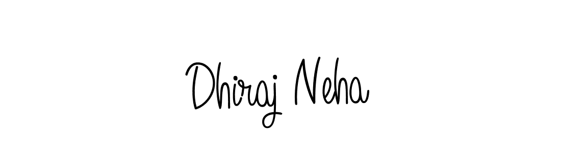 Create a beautiful signature design for name Dhiraj Neha. With this signature (Angelique-Rose-font-FFP) fonts, you can make a handwritten signature for free. Dhiraj Neha signature style 5 images and pictures png