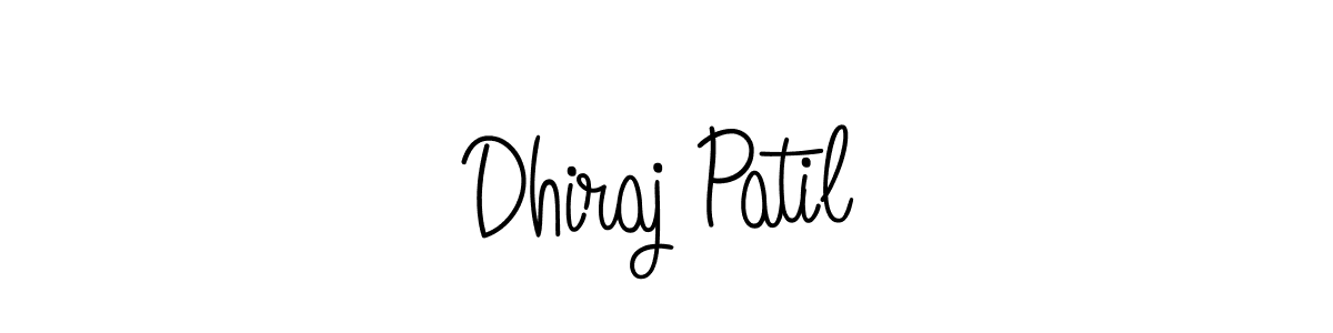 How to make Dhiraj Patil name signature. Use Angelique-Rose-font-FFP style for creating short signs online. This is the latest handwritten sign. Dhiraj Patil signature style 5 images and pictures png