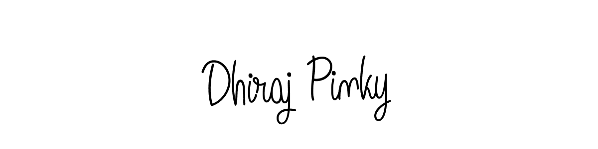 Design your own signature with our free online signature maker. With this signature software, you can create a handwritten (Angelique-Rose-font-FFP) signature for name Dhiraj Pinky. Dhiraj Pinky signature style 5 images and pictures png