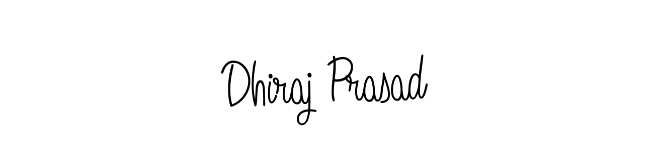 You should practise on your own different ways (Angelique-Rose-font-FFP) to write your name (Dhiraj Prasad) in signature. don't let someone else do it for you. Dhiraj Prasad signature style 5 images and pictures png