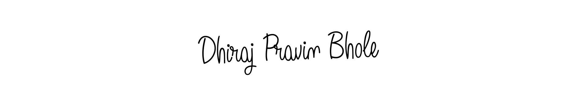 Design your own signature with our free online signature maker. With this signature software, you can create a handwritten (Angelique-Rose-font-FFP) signature for name Dhiraj Pravin Bhole. Dhiraj Pravin Bhole signature style 5 images and pictures png