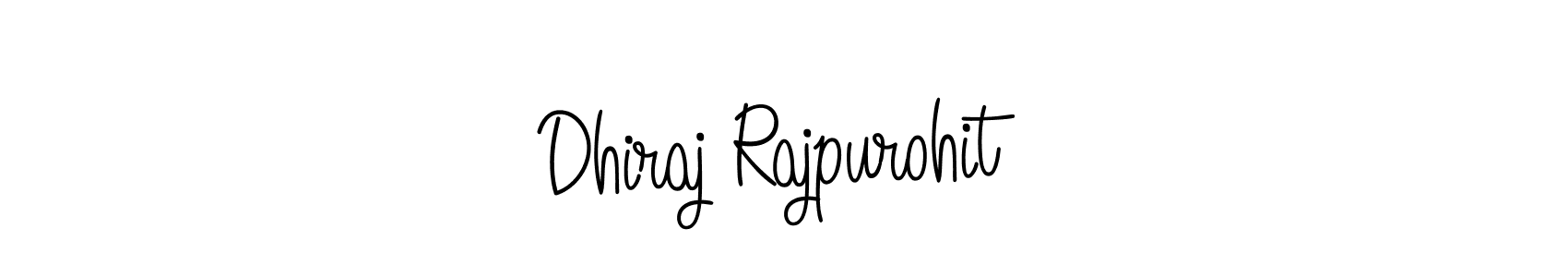 Make a beautiful signature design for name Dhiraj Rajpurohit. With this signature (Angelique-Rose-font-FFP) style, you can create a handwritten signature for free. Dhiraj Rajpurohit signature style 5 images and pictures png