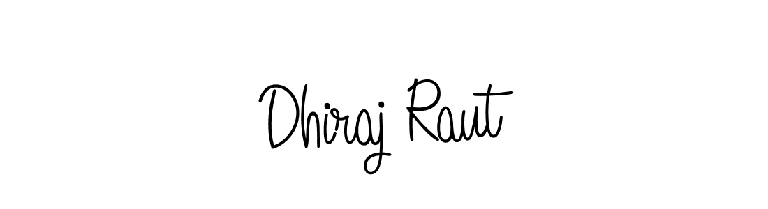 Use a signature maker to create a handwritten signature online. With this signature software, you can design (Angelique-Rose-font-FFP) your own signature for name Dhiraj Raut. Dhiraj Raut signature style 5 images and pictures png