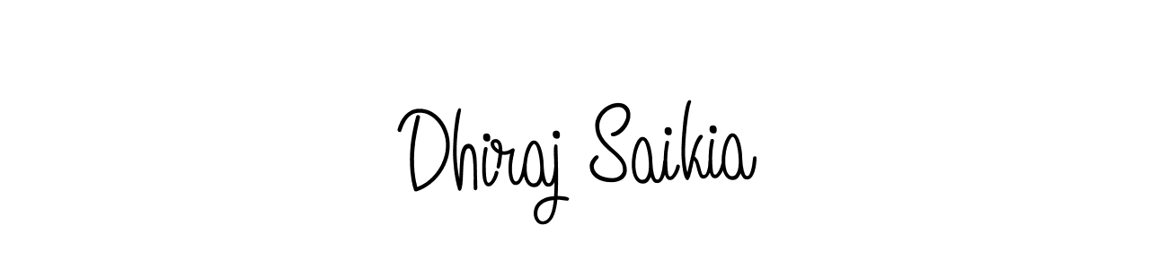 Dhiraj Saikia stylish signature style. Best Handwritten Sign (Angelique-Rose-font-FFP) for my name. Handwritten Signature Collection Ideas for my name Dhiraj Saikia. Dhiraj Saikia signature style 5 images and pictures png