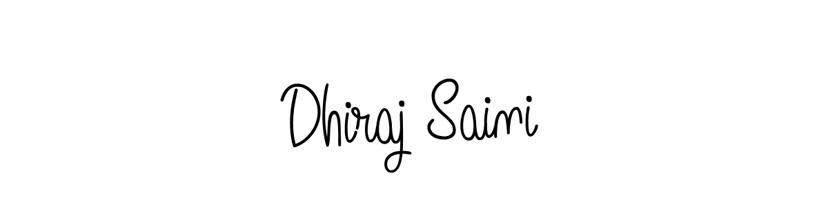 Make a beautiful signature design for name Dhiraj Saini. With this signature (Angelique-Rose-font-FFP) style, you can create a handwritten signature for free. Dhiraj Saini signature style 5 images and pictures png