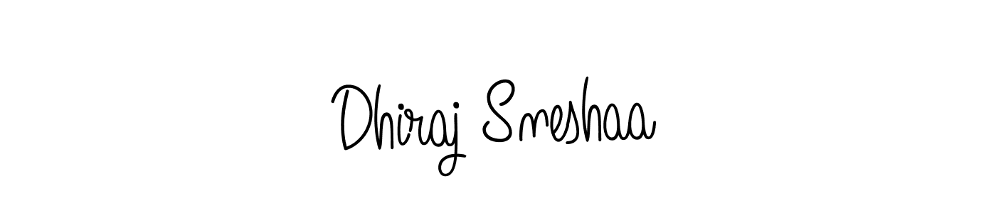 You should practise on your own different ways (Angelique-Rose-font-FFP) to write your name (Dhiraj Sneshaa) in signature. don't let someone else do it for you. Dhiraj Sneshaa signature style 5 images and pictures png