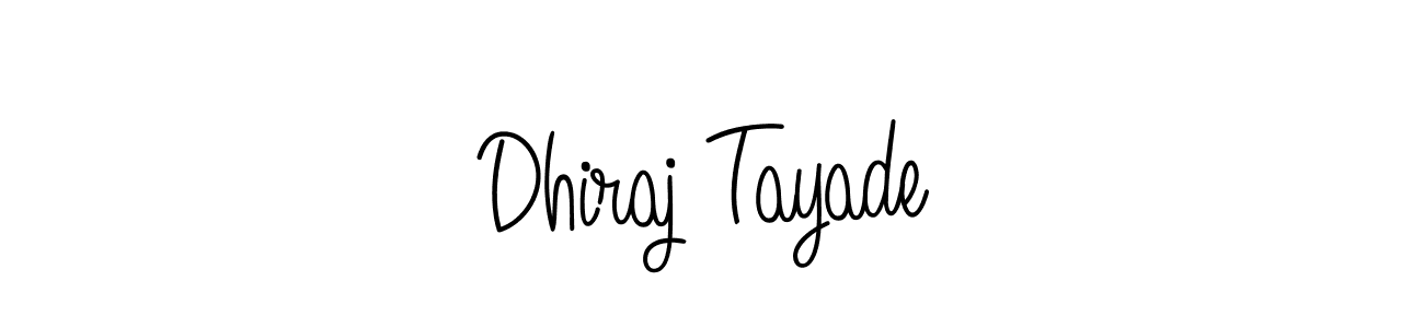 You can use this online signature creator to create a handwritten signature for the name Dhiraj Tayade. This is the best online autograph maker. Dhiraj Tayade signature style 5 images and pictures png