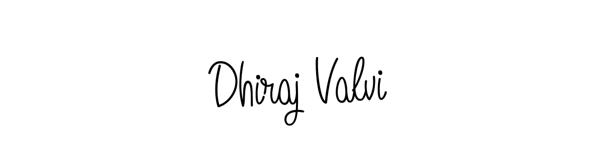 Dhiraj Valvi stylish signature style. Best Handwritten Sign (Angelique-Rose-font-FFP) for my name. Handwritten Signature Collection Ideas for my name Dhiraj Valvi. Dhiraj Valvi signature style 5 images and pictures png