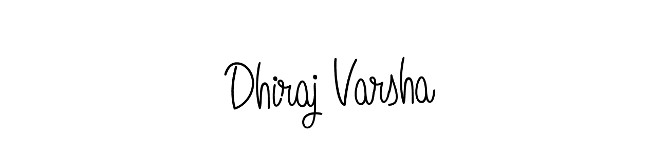Create a beautiful signature design for name Dhiraj Varsha. With this signature (Angelique-Rose-font-FFP) fonts, you can make a handwritten signature for free. Dhiraj Varsha signature style 5 images and pictures png