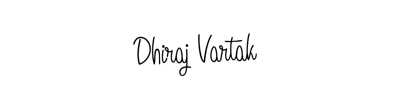 The best way (Angelique-Rose-font-FFP) to make a short signature is to pick only two or three words in your name. The name Dhiraj Vartak include a total of six letters. For converting this name. Dhiraj Vartak signature style 5 images and pictures png