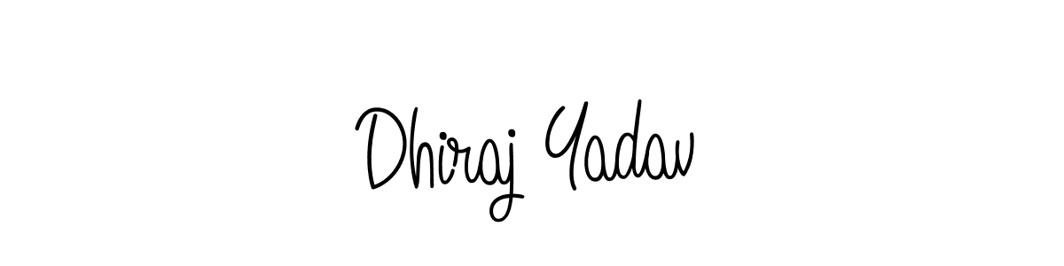 You should practise on your own different ways (Angelique-Rose-font-FFP) to write your name (Dhiraj Yadav) in signature. don't let someone else do it for you. Dhiraj Yadav signature style 5 images and pictures png