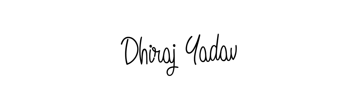 The best way (Angelique-Rose-font-FFP) to make a short signature is to pick only two or three words in your name. The name Dhiraj Yadav include a total of six letters. For converting this name. Dhiraj Yadav signature style 5 images and pictures png