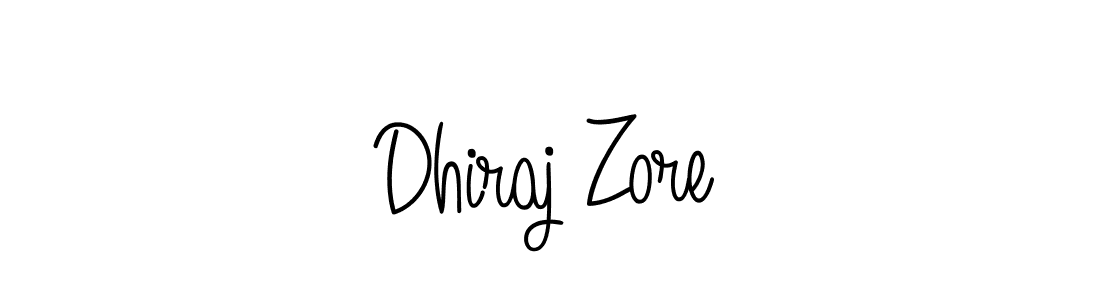 Make a short Dhiraj Zore signature style. Manage your documents anywhere anytime using Angelique-Rose-font-FFP. Create and add eSignatures, submit forms, share and send files easily. Dhiraj Zore signature style 5 images and pictures png