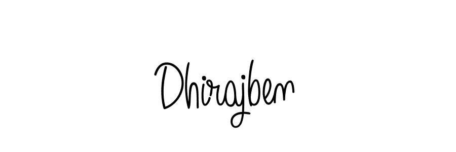 Make a beautiful signature design for name Dhirajben. With this signature (Angelique-Rose-font-FFP) style, you can create a handwritten signature for free. Dhirajben signature style 5 images and pictures png