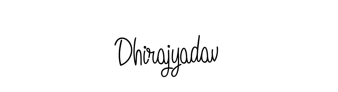 Make a beautiful signature design for name Dhirajyadav. With this signature (Angelique-Rose-font-FFP) style, you can create a handwritten signature for free. Dhirajyadav signature style 5 images and pictures png