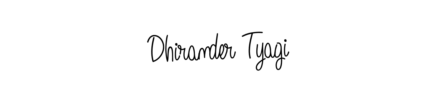 Dhirander Tyagi stylish signature style. Best Handwritten Sign (Angelique-Rose-font-FFP) for my name. Handwritten Signature Collection Ideas for my name Dhirander Tyagi. Dhirander Tyagi signature style 5 images and pictures png