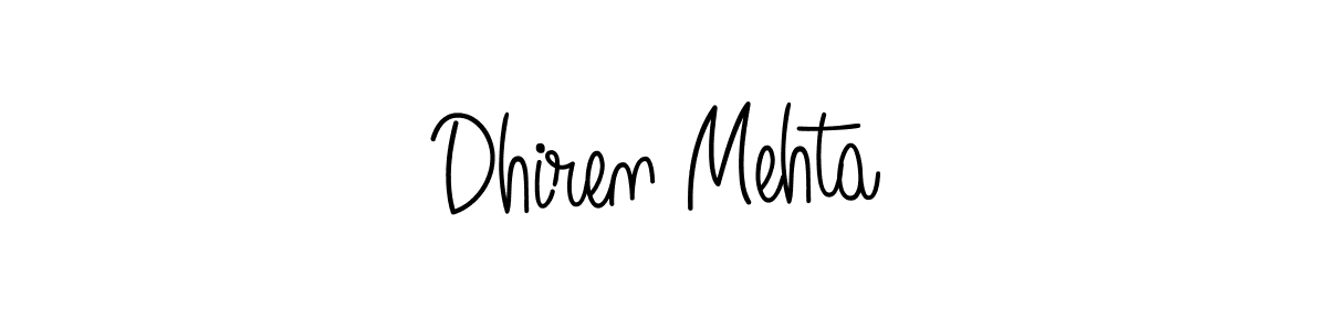 How to make Dhiren Mehta name signature. Use Angelique-Rose-font-FFP style for creating short signs online. This is the latest handwritten sign. Dhiren Mehta signature style 5 images and pictures png
