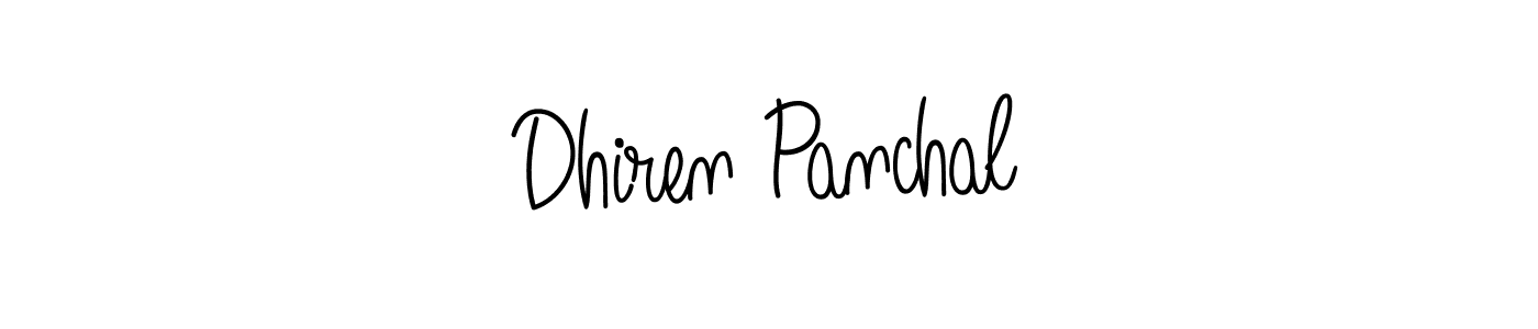 Make a beautiful signature design for name Dhiren Panchal. With this signature (Angelique-Rose-font-FFP) style, you can create a handwritten signature for free. Dhiren Panchal signature style 5 images and pictures png