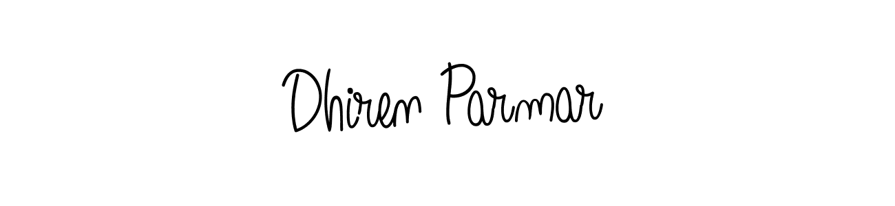 The best way (Angelique-Rose-font-FFP) to make a short signature is to pick only two or three words in your name. The name Dhiren Parmar include a total of six letters. For converting this name. Dhiren Parmar signature style 5 images and pictures png