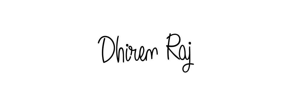 Make a beautiful signature design for name Dhiren Raj. With this signature (Angelique-Rose-font-FFP) style, you can create a handwritten signature for free. Dhiren Raj signature style 5 images and pictures png