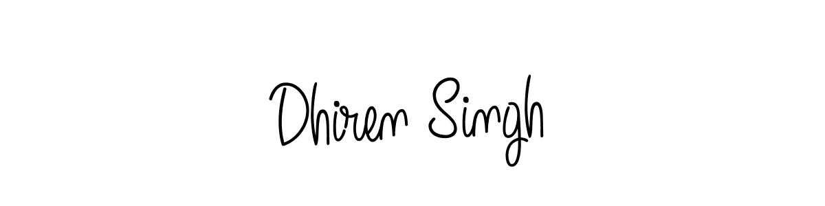 Design your own signature with our free online signature maker. With this signature software, you can create a handwritten (Angelique-Rose-font-FFP) signature for name Dhiren Singh. Dhiren Singh signature style 5 images and pictures png