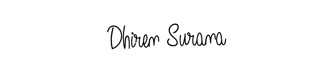 How to Draw Dhiren Surana signature style? Angelique-Rose-font-FFP is a latest design signature styles for name Dhiren Surana. Dhiren Surana signature style 5 images and pictures png