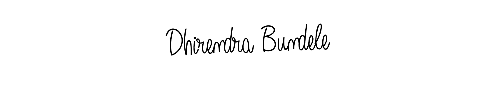 How to make Dhirendra Bundele name signature. Use Angelique-Rose-font-FFP style for creating short signs online. This is the latest handwritten sign. Dhirendra Bundele signature style 5 images and pictures png