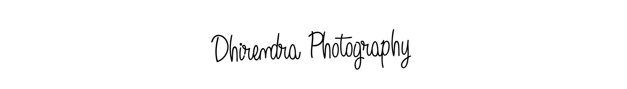 How to make Dhirendra Photography name signature. Use Angelique-Rose-font-FFP style for creating short signs online. This is the latest handwritten sign. Dhirendra Photography signature style 5 images and pictures png