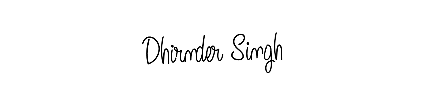 The best way (Angelique-Rose-font-FFP) to make a short signature is to pick only two or three words in your name. The name Dhirnder Singh include a total of six letters. For converting this name. Dhirnder Singh signature style 5 images and pictures png