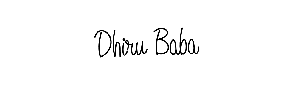Make a beautiful signature design for name Dhiru Baba. With this signature (Angelique-Rose-font-FFP) style, you can create a handwritten signature for free. Dhiru Baba signature style 5 images and pictures png
