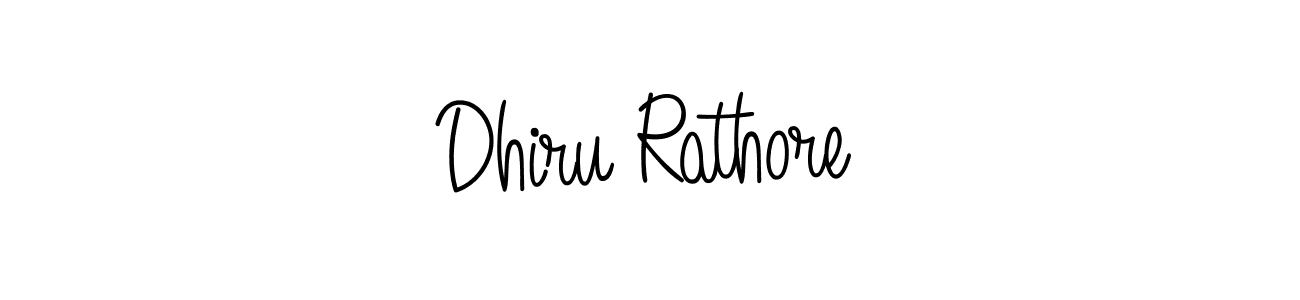 Make a beautiful signature design for name Dhiru Rathore. With this signature (Angelique-Rose-font-FFP) style, you can create a handwritten signature for free. Dhiru Rathore signature style 5 images and pictures png