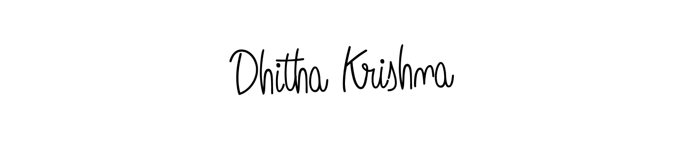 Create a beautiful signature design for name Dhitha Krishna. With this signature (Angelique-Rose-font-FFP) fonts, you can make a handwritten signature for free. Dhitha Krishna signature style 5 images and pictures png