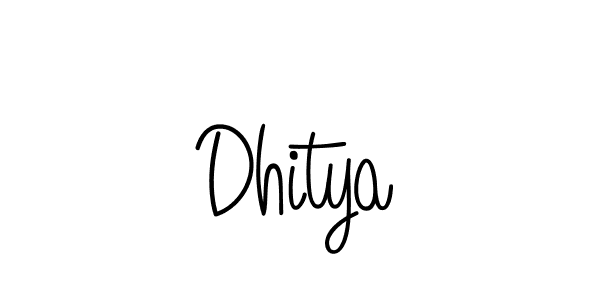 Design your own signature with our free online signature maker. With this signature software, you can create a handwritten (Angelique-Rose-font-FFP) signature for name Dhitya. Dhitya signature style 5 images and pictures png