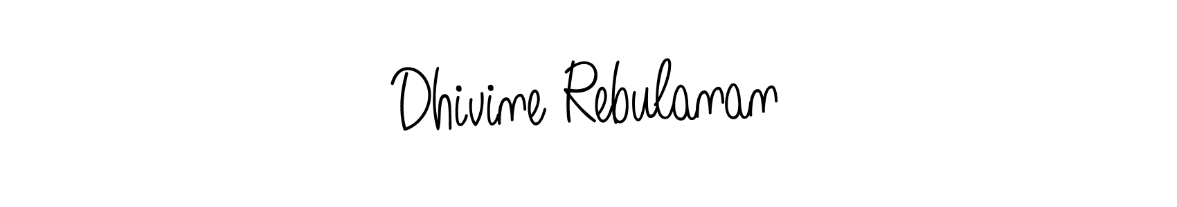 Also You can easily find your signature by using the search form. We will create Dhivine Rebulanan name handwritten signature images for you free of cost using Angelique-Rose-font-FFP sign style. Dhivine Rebulanan signature style 5 images and pictures png