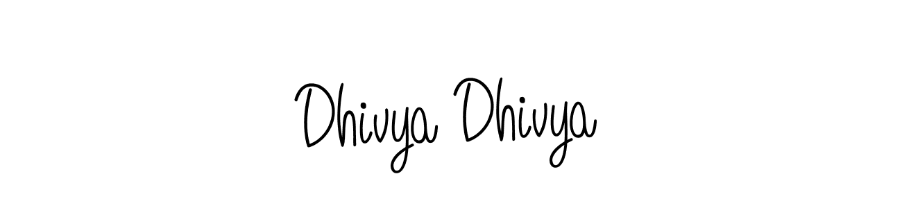 Make a beautiful signature design for name Dhivya Dhivya. With this signature (Angelique-Rose-font-FFP) style, you can create a handwritten signature for free. Dhivya Dhivya signature style 5 images and pictures png
