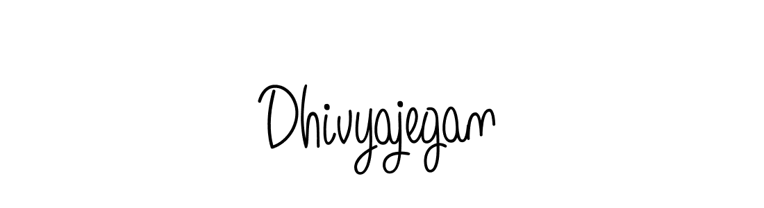 How to make Dhivyajegan name signature. Use Angelique-Rose-font-FFP style for creating short signs online. This is the latest handwritten sign. Dhivyajegan signature style 5 images and pictures png