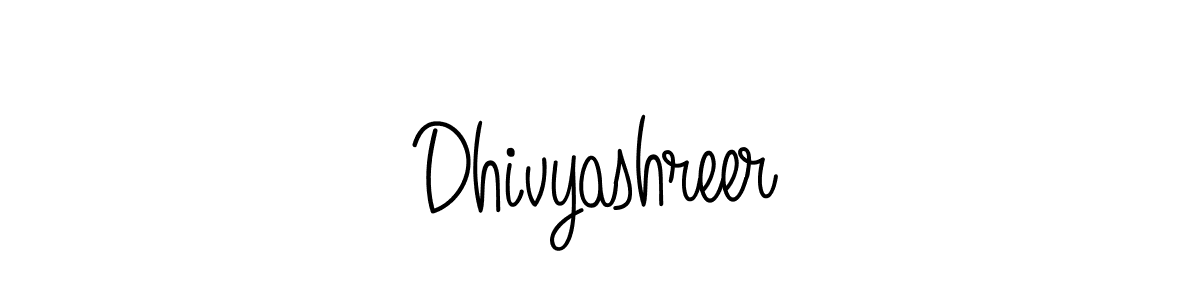 Make a beautiful signature design for name Dhivyashreer. With this signature (Angelique-Rose-font-FFP) style, you can create a handwritten signature for free. Dhivyashreer signature style 5 images and pictures png